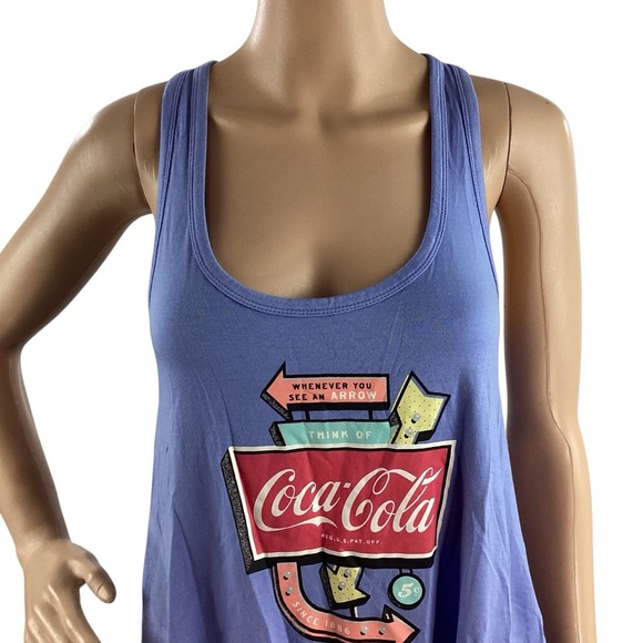 Wildfox Coca-Cola Think of Coke Tank Pale Iris Purple XS - Picture 2 of 7